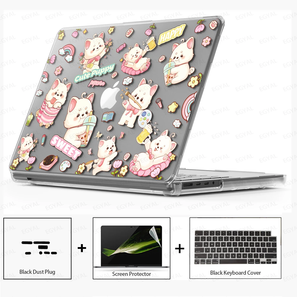 

Laptop Case for MacBook Pro 14 Case 2025 M5 A3434 Cute cartoon TPU Hard Shell with keyboard cover for MacBook Pro 14 M1 M2 M3 M4