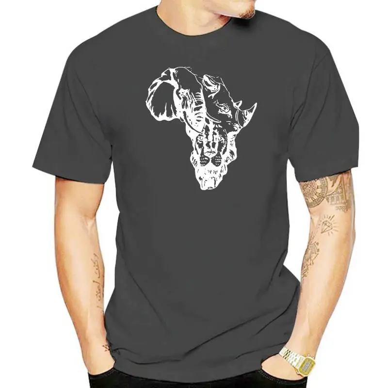 Fashion Africa Lion Map T Shirt Humor Graphic Fitness Men And Women T Shirts O-Neck Clothing Oversize S-5xl Top Quality