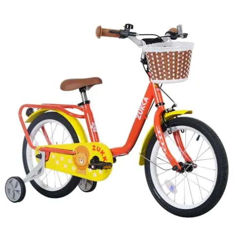 16 Inch Bike for 4-7 Years Old Boys Girls Kid's Bicycle with Trainning Wheels Front Basket Rear Rack 16" Child Bikes Great Gift