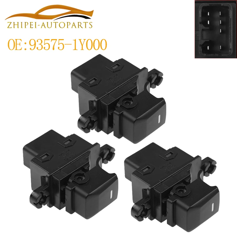 Botón de interruptor de ventana eléctrico de control de ventana 93575-1Y000 935751 Y000 93580-1Y000 935801 Y000 Para Kia para Picanto Morning 2011-2016