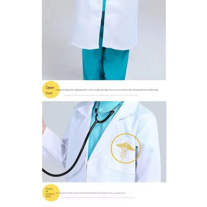 Student Performance Clothing Kids Doctor Halloween Costume - Medical Outfit for Epidemic Prevention Anesthesia Technician