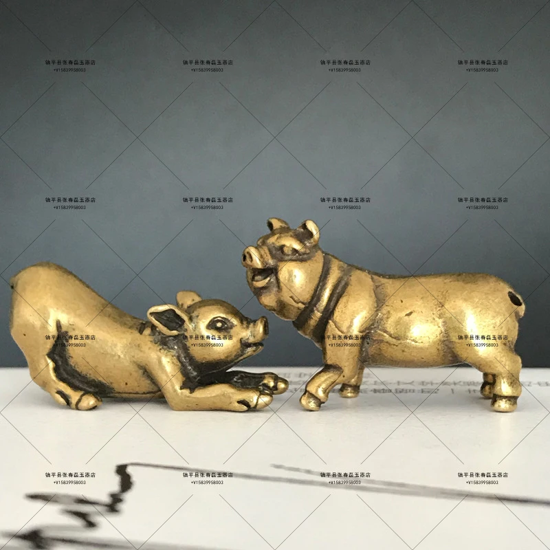Zodiac Ornament, Solid Creative Cute Decoration, Brass Pig Craft Gift