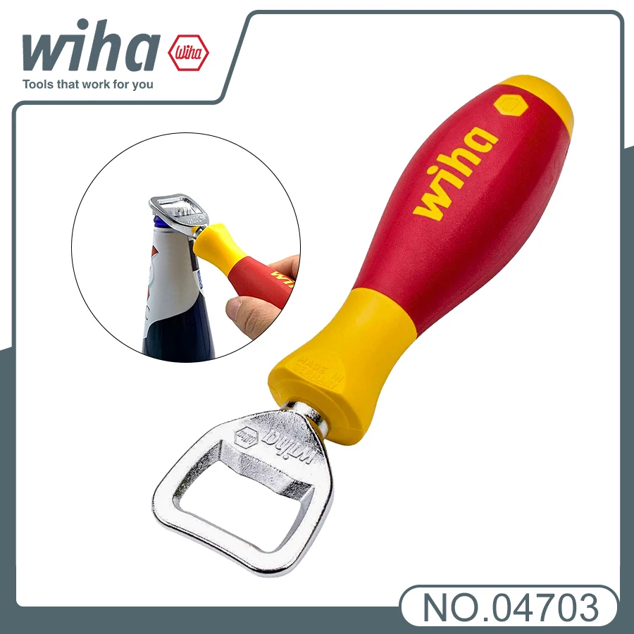 WIHA SoftFinish Bottle Opener Screwdriver Handle Men Festival Gift Germany Made 04703
