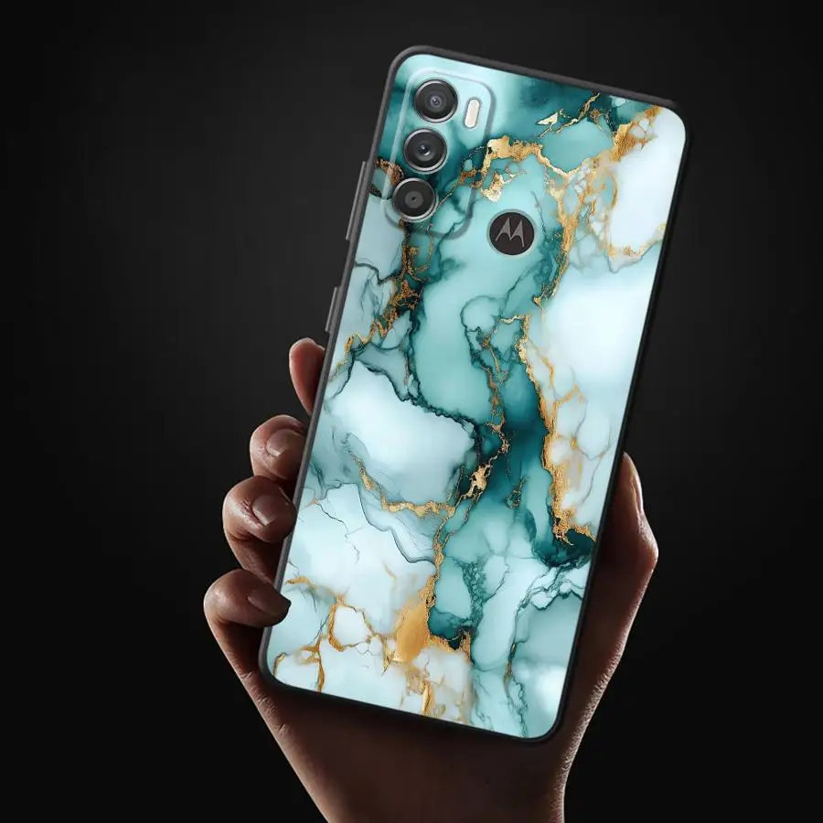 Case for Motorola Moto G52 G53 G30 G22 Edge40 G32 G51 G73 G60s G50 Edge 20 Pro 30 Lite G71 Phone Cover Colored Marble view 5
