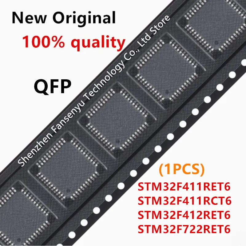 (1piece)100% New STM32F411RET6 STM32F411RCT6 STM32F412RET6 STM32F722RET6 STM32F411 RET6 RCT6 STM32F412 RET6 STM32F722RET6 QFP-64