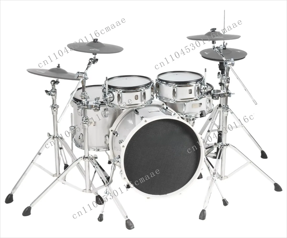 2025 Silver Edition Mini Double Layer Luxury Percussion Instrument Electronic Drum Kit-Lightning Coach Mode Compatible