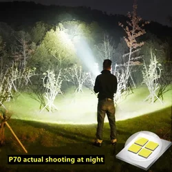 P70 L2 Flashlight Camping Lamp Super Powerful USB Charging Flashlight Outdoor 26650 Battery Rechargeable Torch Camping