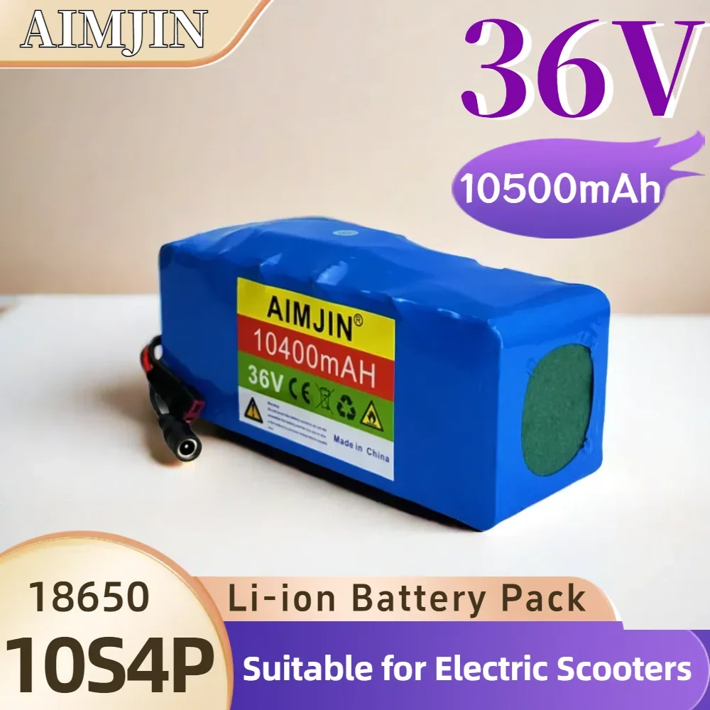 

18650 10S4P Lithium-ion Battery Pack 36V 10400mAh Rechargeable Battery Suitable for Electric Bicycles