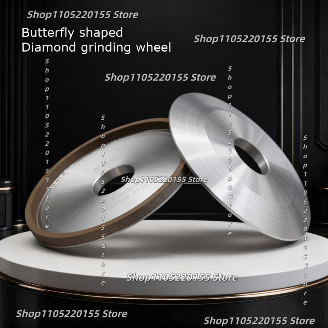 Dia125~180mm Butterfly Shaped Diamond Grinding Wheel Abrasive Disc for Tungsten Steel Alloy Saw Blade Milling Cutter Turning