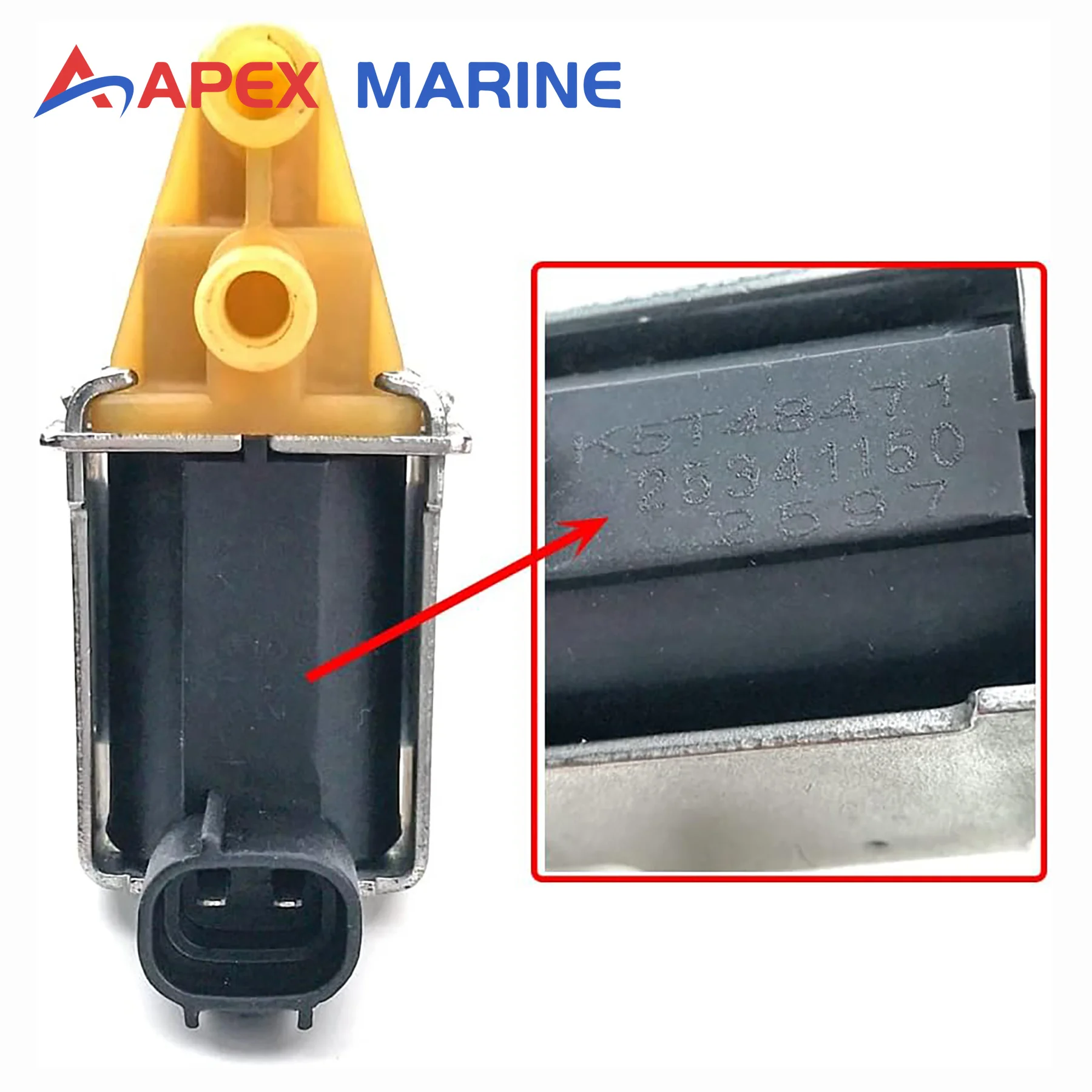 OEM 877805T 18117-84380 25341095 Solenoid Valve K12 Compatible with Mercury Suzuki Nissan Marine 30 To 60 HP Outboard Motors
