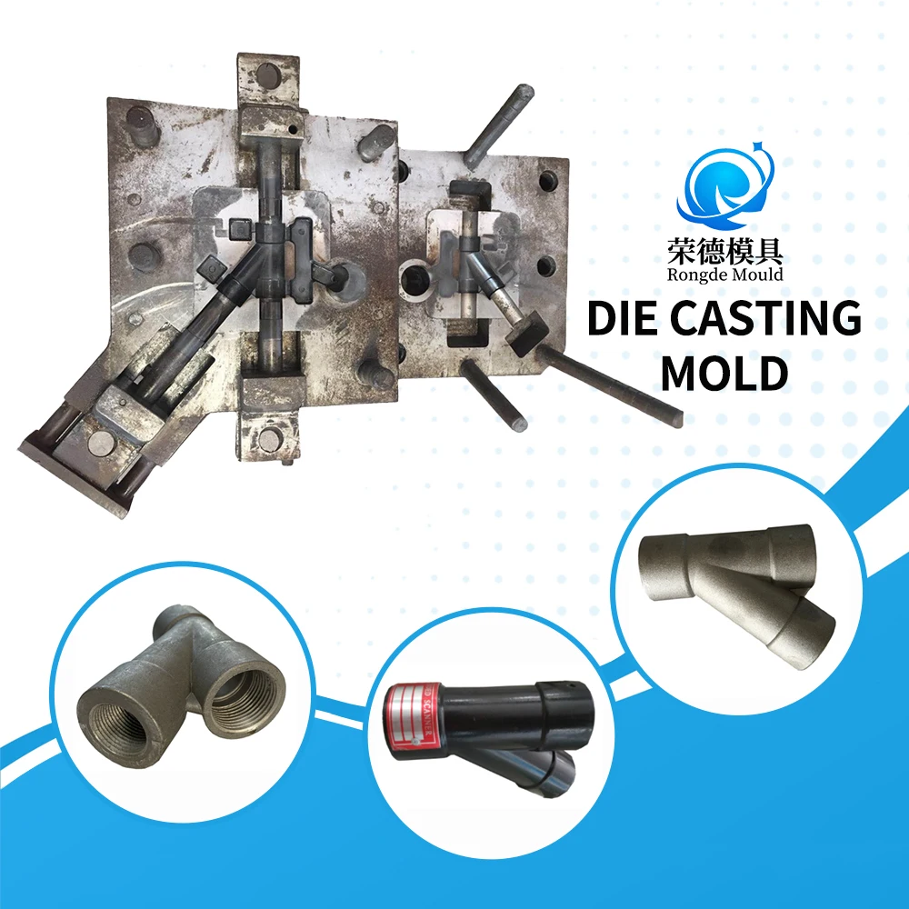 Custom Aluminum Pipe Connector Primer Ready Smooth Surface Die Casting Mold