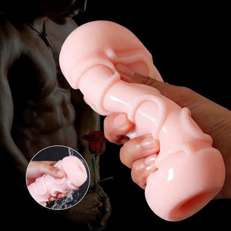 كأس استمناء للرجال مهبل واقعي مهبل جيب رجل استمناء حشفة اللسان كوب طائرة محمول مص ألعاب جنسية للرجال #3