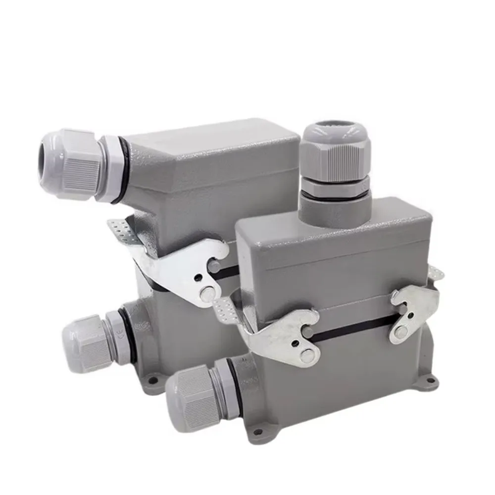 Conectores  alta resistencia HDC-HE-010-1/2/3/4 F/M 10pin 16A, conexión  tornillo, enchufe  conector rectangular Industrial