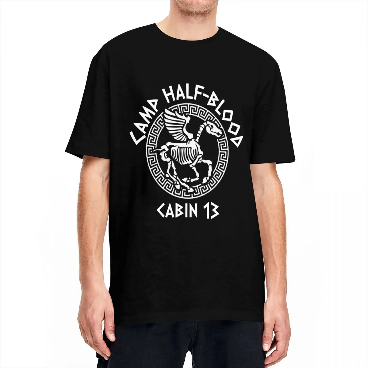 Kawaii Cabin 13 Camp Half-Blood T Shirt Men Round Neck Short Sleeve Tops Cotton Summer Tops