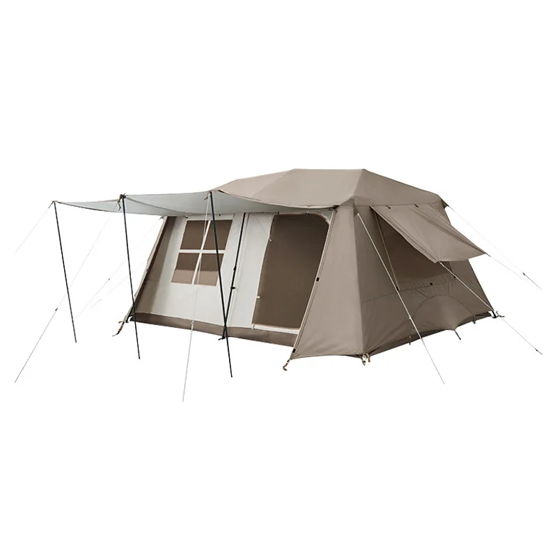 CXX outdoor camping tent ridge 13 two rooms and one living room automatic quick-opening silver-coated