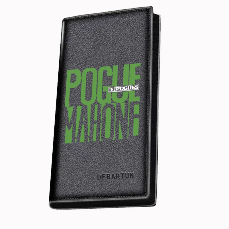 Pogue,Mahone,The,words in block letters Men's Long Wallets Business Stylish Printing Design Casual Use Christmas Valentine's Fat