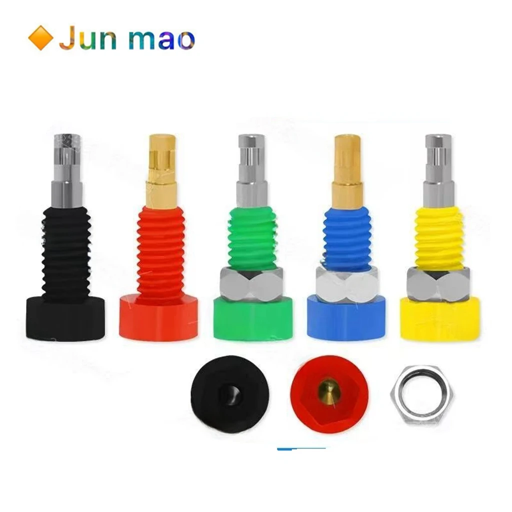 5PCS Pure Copper Insulated 2mm Banana Socket Panel with 5mm Opening Terminal Block Test Bench for Testing Socket Terminal Blocks
