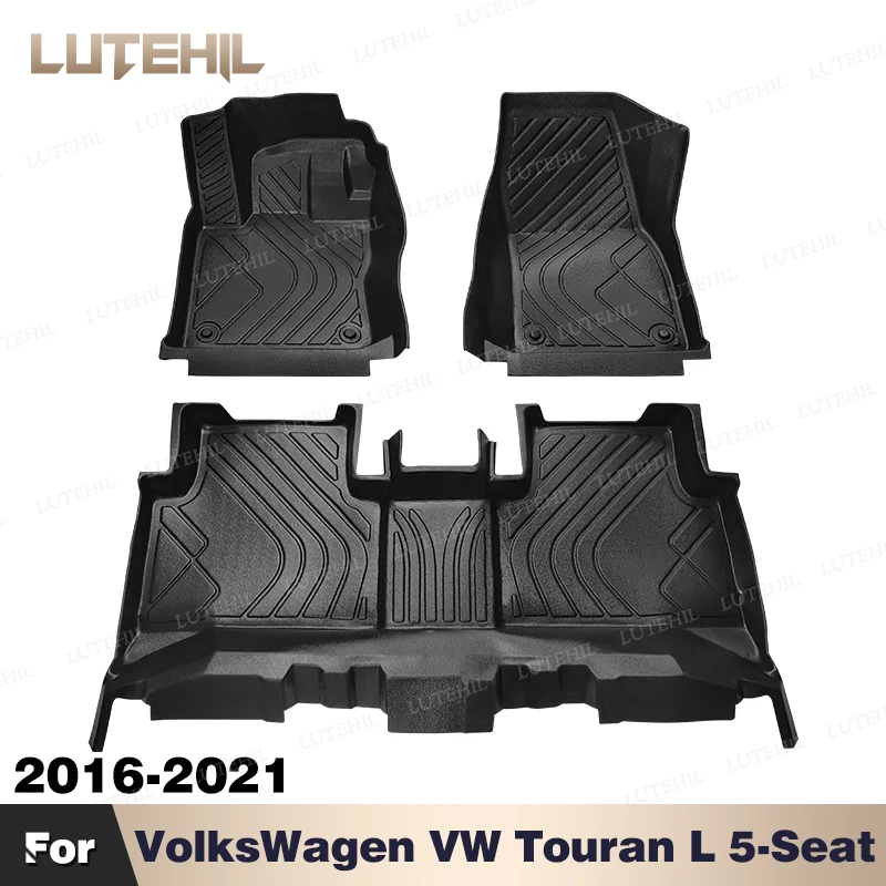 

Автомобильный напольный коврик из ТПЭ на заказ для VolksWagen VW Touran L 5-Seat 2016-2021 20 19 18 17, чехол для ковра, аксессуары для защиты салона