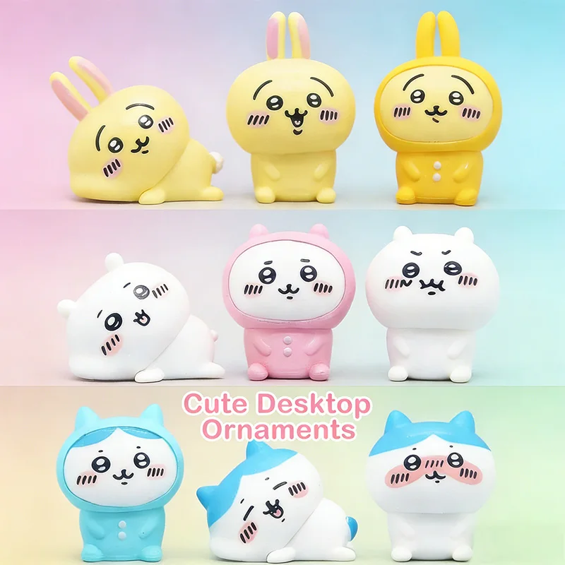 

Kawaii Chiikawa Ornaments Hachiware Usagi Cartoon Car Center Console Car Figurette Ornaments Decoration Car Accessories Gifts