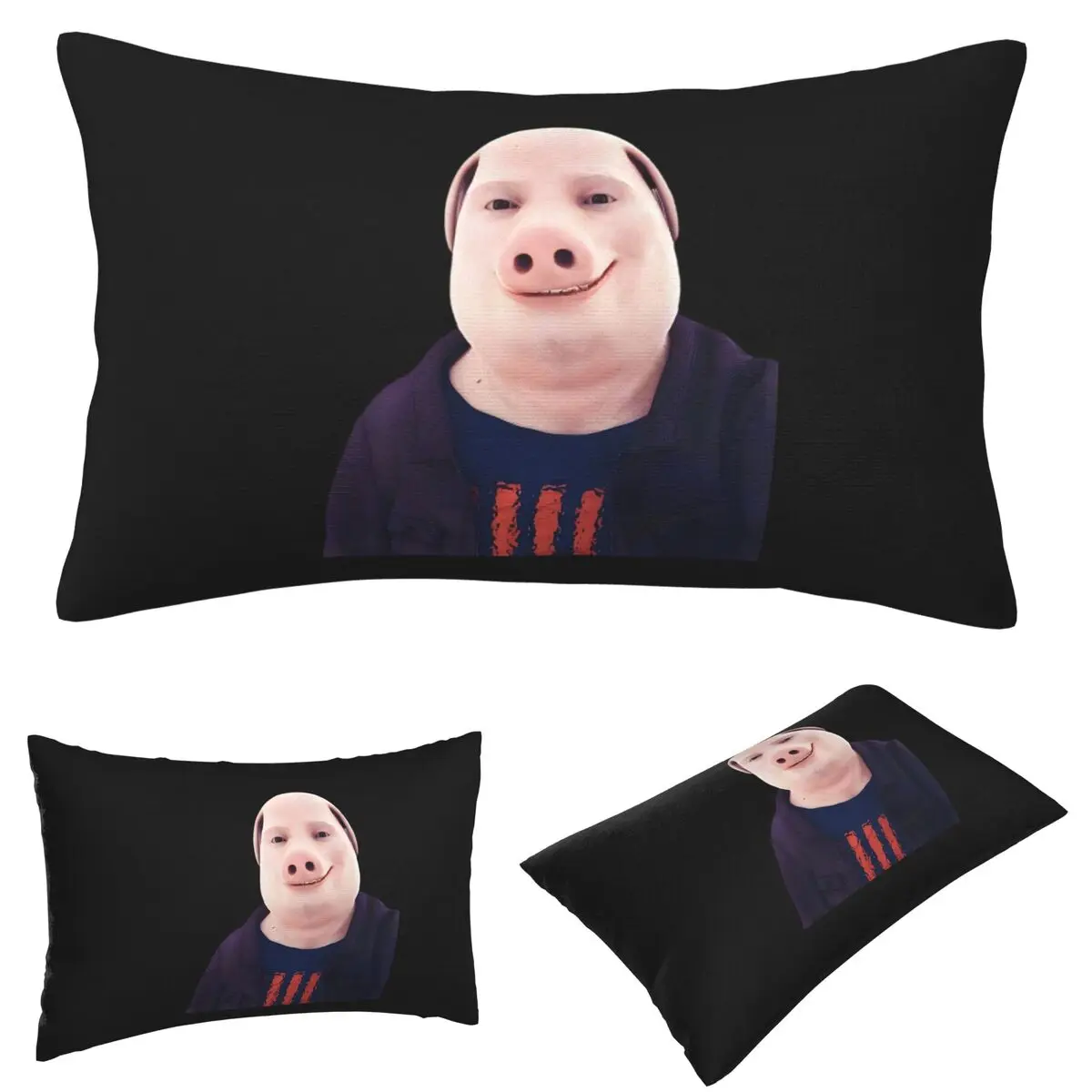 

Прямоугольная наволочка John Pork с улыбкой, декоративная наволочка для спальни, кровати, домашняя комфортная декоративная подушка