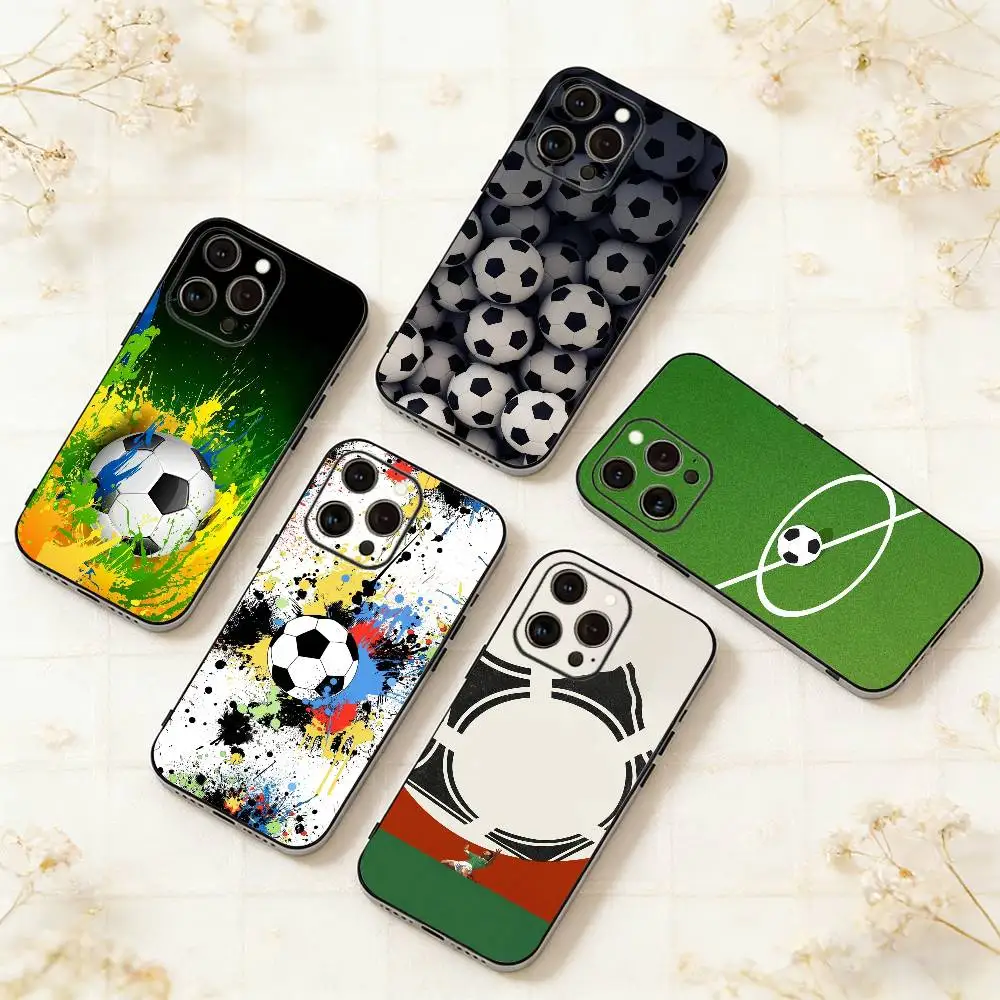 

Cool F-Football photo Phone Case For iPhone 17,16,15,14,13,12,11 Plus,Pro Max,XS,Soft Silicone Black Cover