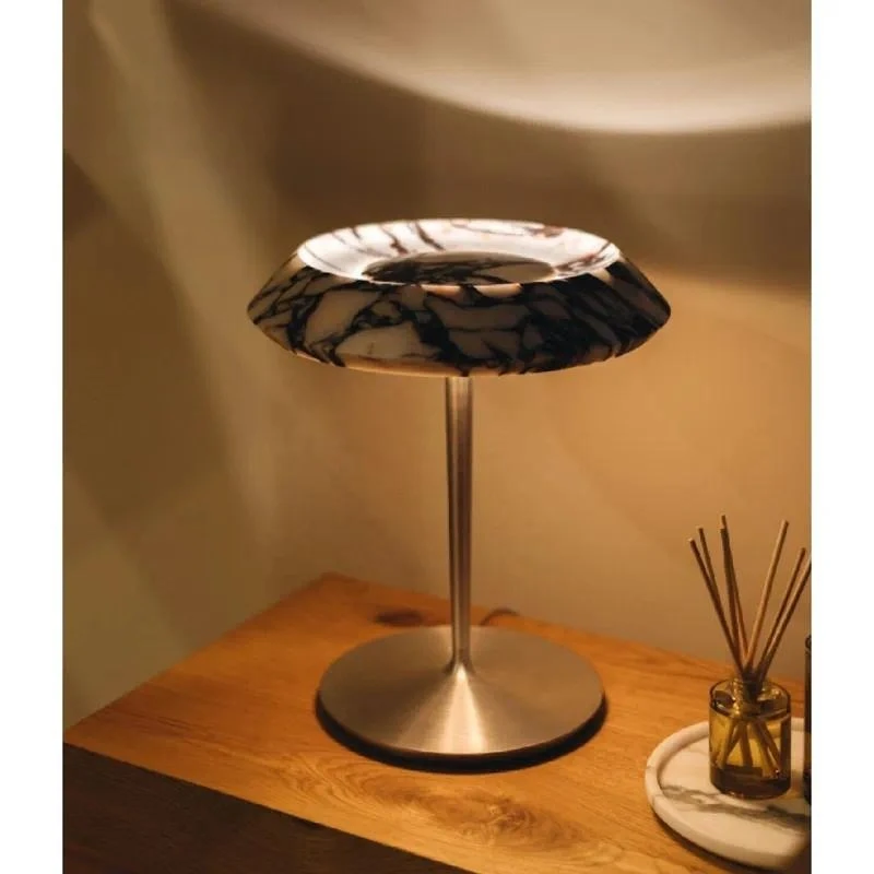 Modern Marble Edge Table Lamp High Quality Polished Finish Fashionable Design for Home Decor Export Grade Lighting Fixture