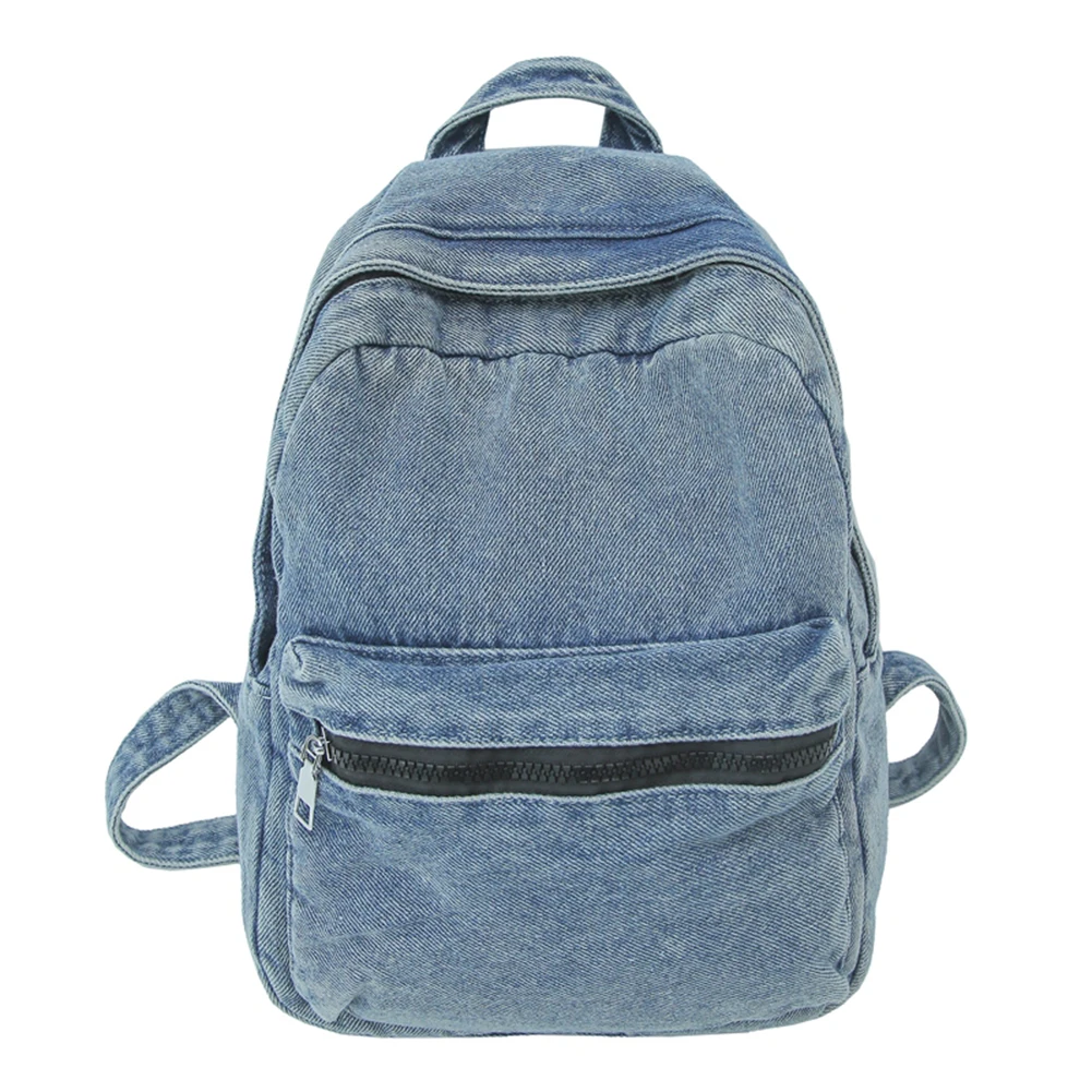 Book Bags For Teen Girls Large Capacity Denim Rucksack Multi Pockets Fashion Backpack Classic Travel Daypack Vintage Laptop Bags