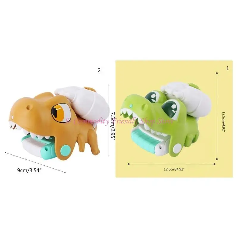 85AE การ์ตูนสัตว์รูปร่างปืนฉีดน้ำของเล่นปืนฉีดน้ำที่มีสีสันฤดูร้อนกลางแจ้งของเล่น