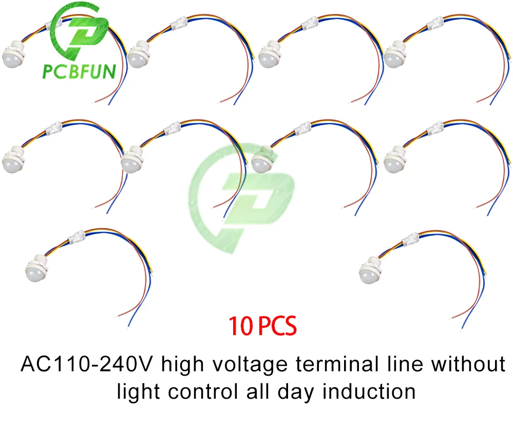 1-10pcs LED PIR Sensor Detector Smart Switch 220V 110V infrarossi movimento del corpo umano modalità di ritardo illuminazione induzione automatica