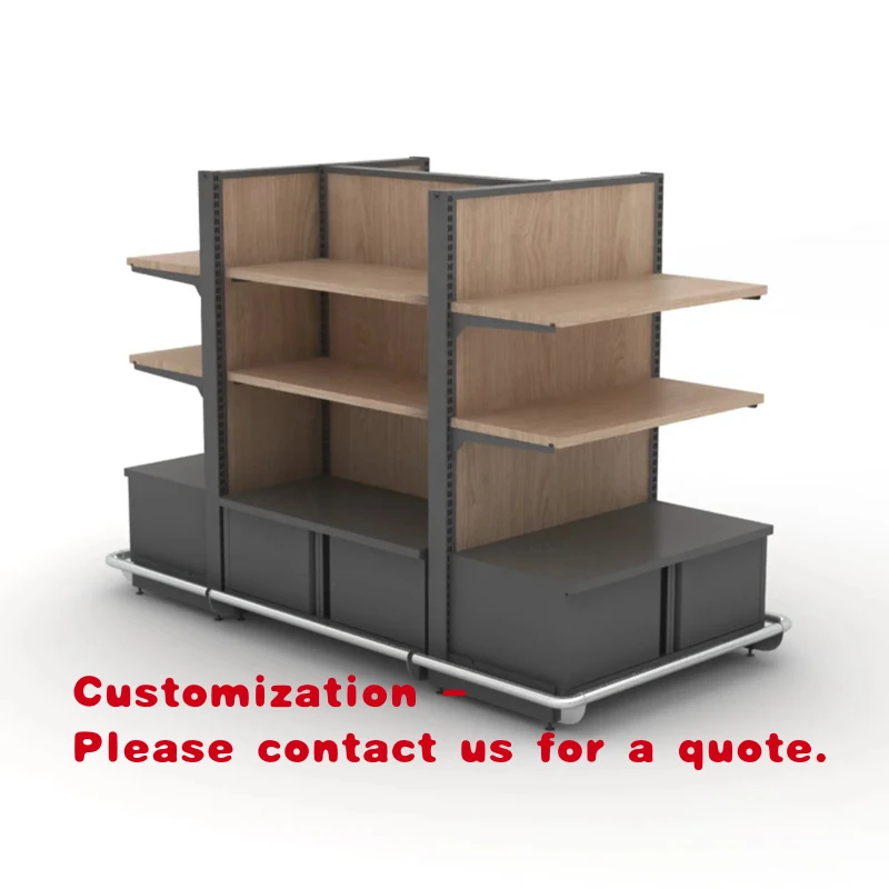 custom.Double-Sided Light Duty Wood Book Store Display Rack Stationery Shop Furniture Design Showcase