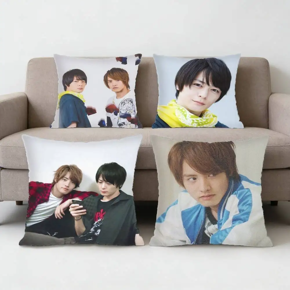Kamen Rider Build Sento Kiryu and Ryuga  Pillow Case Sofa Living Room Bedroom Headboard Backrest Cushion Square Cushion Nap Time