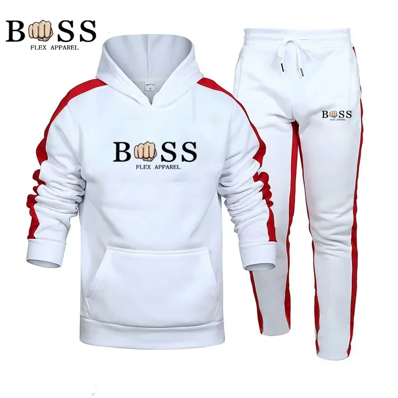 Conjunto de chándal para hombre y mujer, Sudadera con capucha y pantalones de chándal, conjunto de 2 piezas para Fitness, gimnasio, correr, ropa