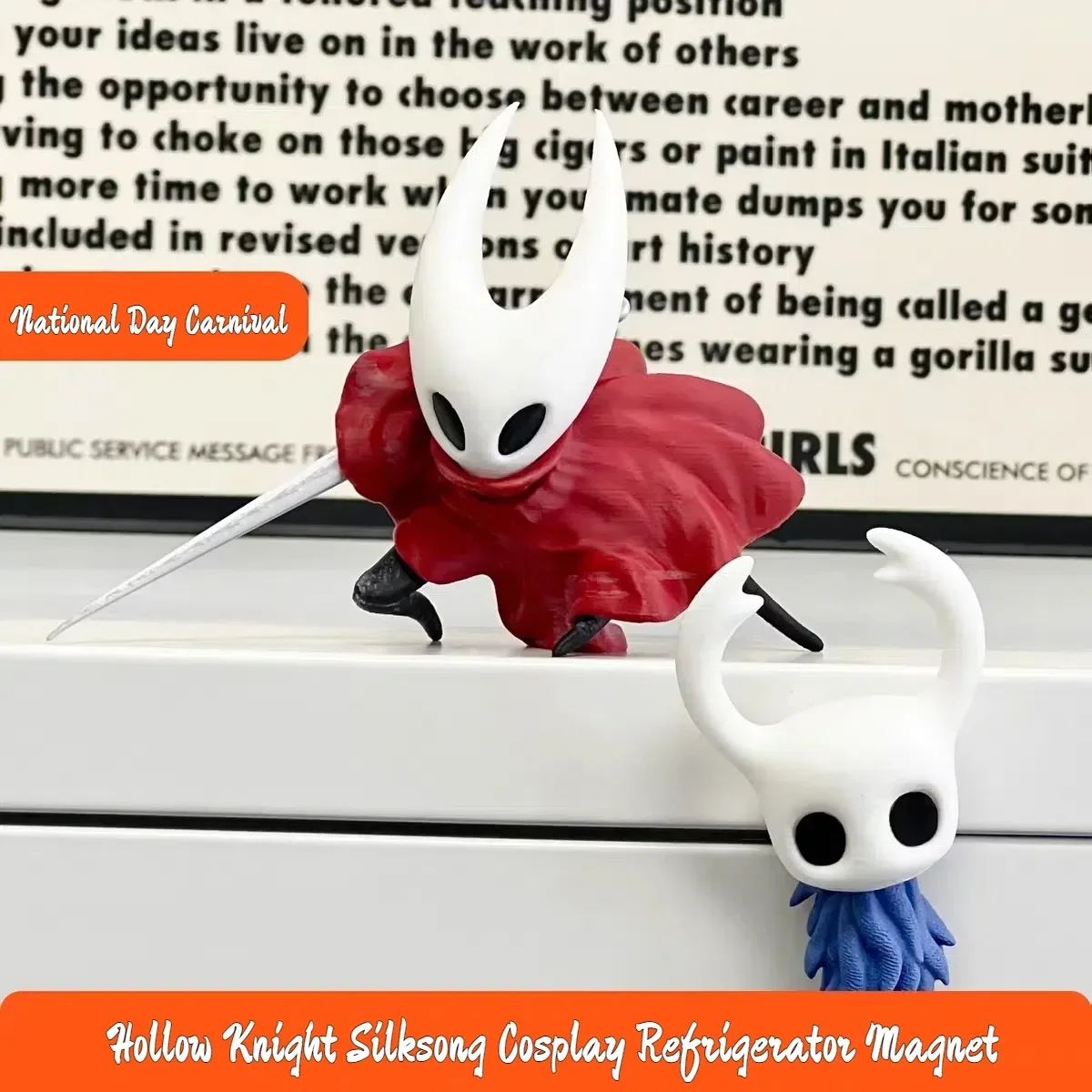 2026 متوفر في المخزون هولو نايت 2 هورنت مغناطيس الثلاجة لطيف لعبة شخصية ديكور المطبخ الكرتون الثلاجة ملصق أنيمي هدية #2