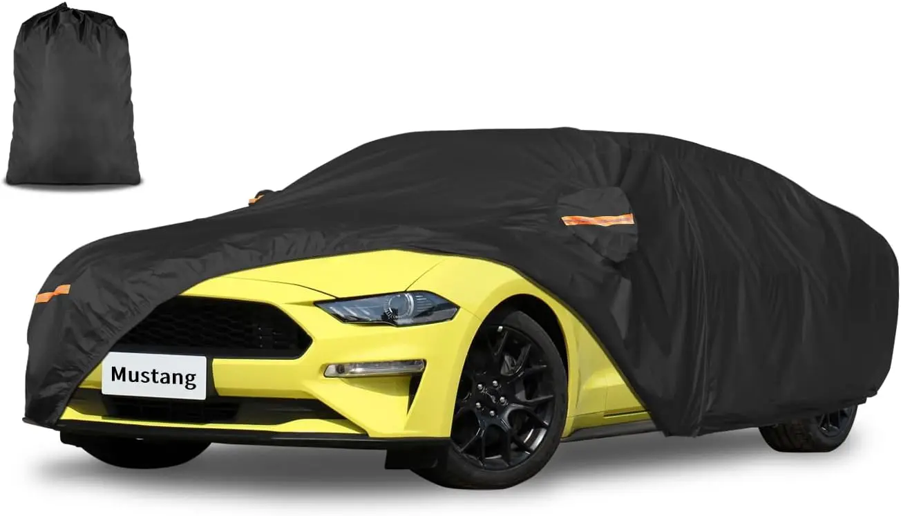 Waterproof All-Weather Custom Fit Car Cover for Ford Mustang 1994-2025, Heavy Duty Oxford Fabric with UV Protection