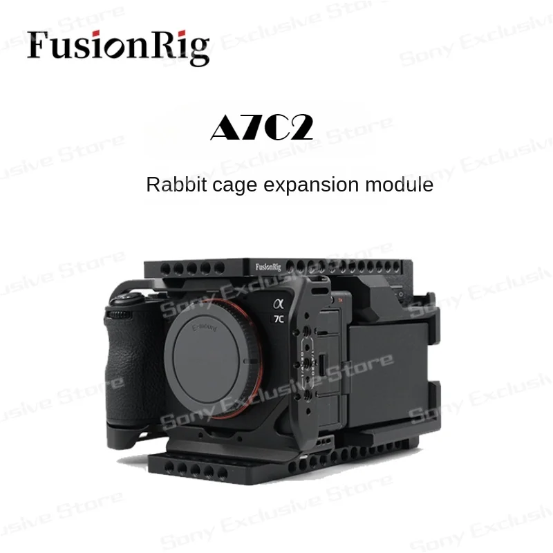 FusionRig For Sony A7C2 rabbit cage expansion module cineback live broadcast V port power supply