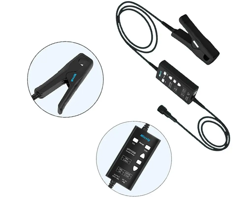 

Digital CP2100B Oscilloscope with AC/DC Current Probes 2.5MHz 10A/100A Max Current 100Apk 70.7Arms (DC+ACpk) Measurement