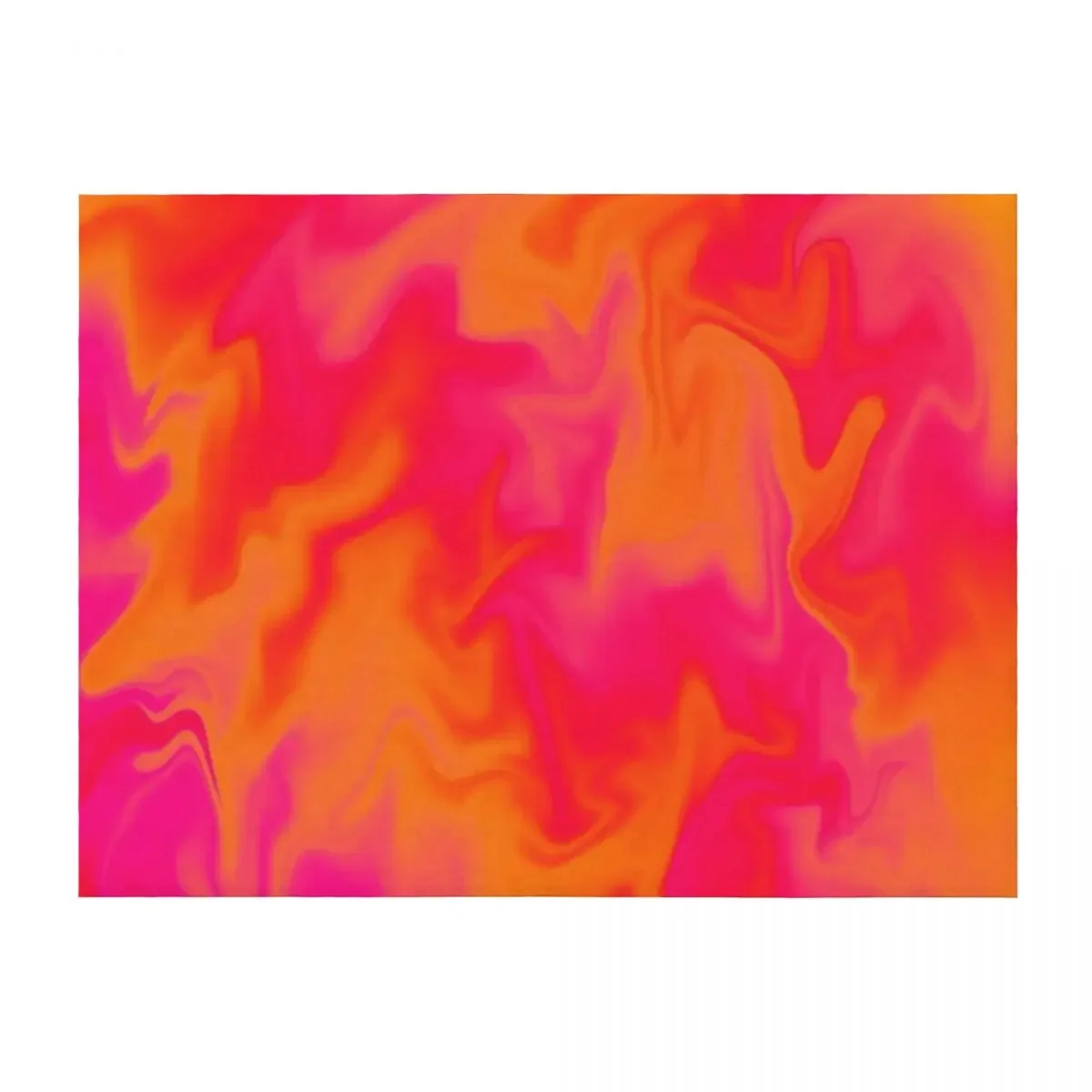 

Pink, Orange, and Red Marble Fusion Design Throw Blanket Luxury Brand Decorative Beds Luxury St Flannel Blankets