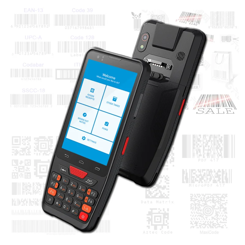 Ultra -thin Android 12.0 OS 2D QR Code Barcode Scanner PDA 4G LTE Rugged Handheld Data Collection Industrial PDA Terminal