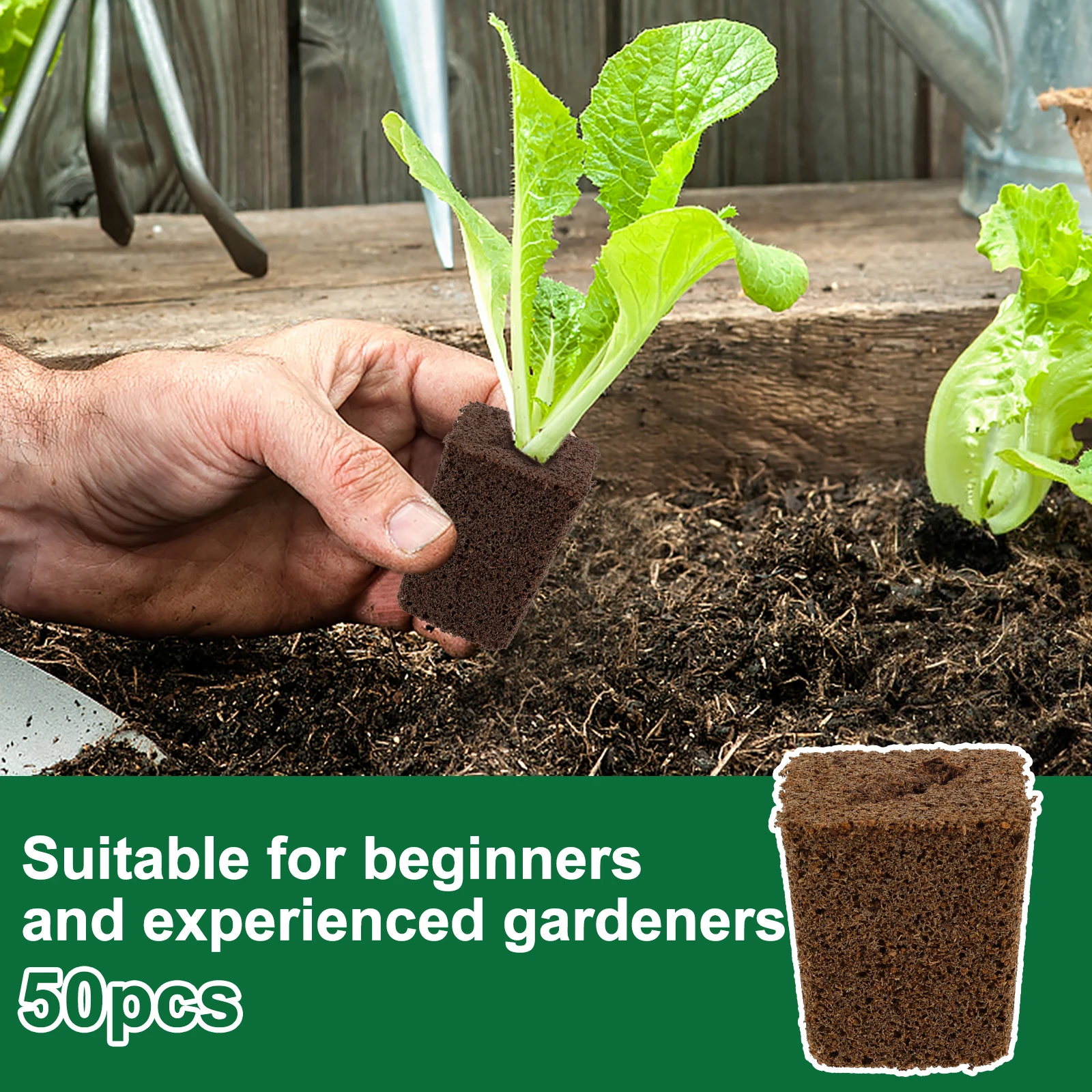 50 قطعة تنمو الإسفنج المائية كاتب المقابس البستنة البذور كاتب الإسفنج شق مائل البذر وقطع كتلة الركيزة #2