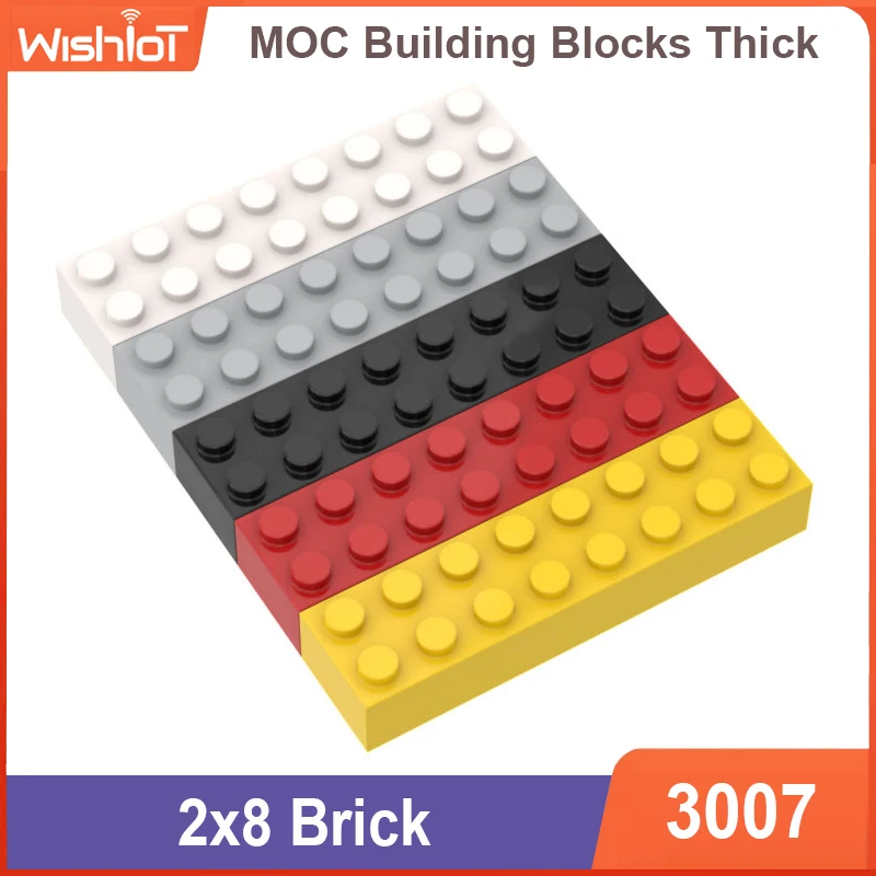 

10 шт. 2x8 кирпичей 3007 классические образовательные MOC технологические кирпичи DIY детали строительные блоки совместимые собирает частицы