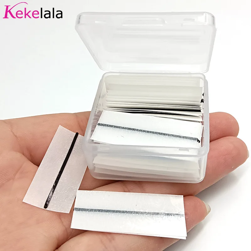 Kekelala Glue-Free 40 Pcs/case Reusable Self-Adhesive Glue Strip False Eyelashes Makeup Tools No Glue Lash Adhesive Tape In Bulk