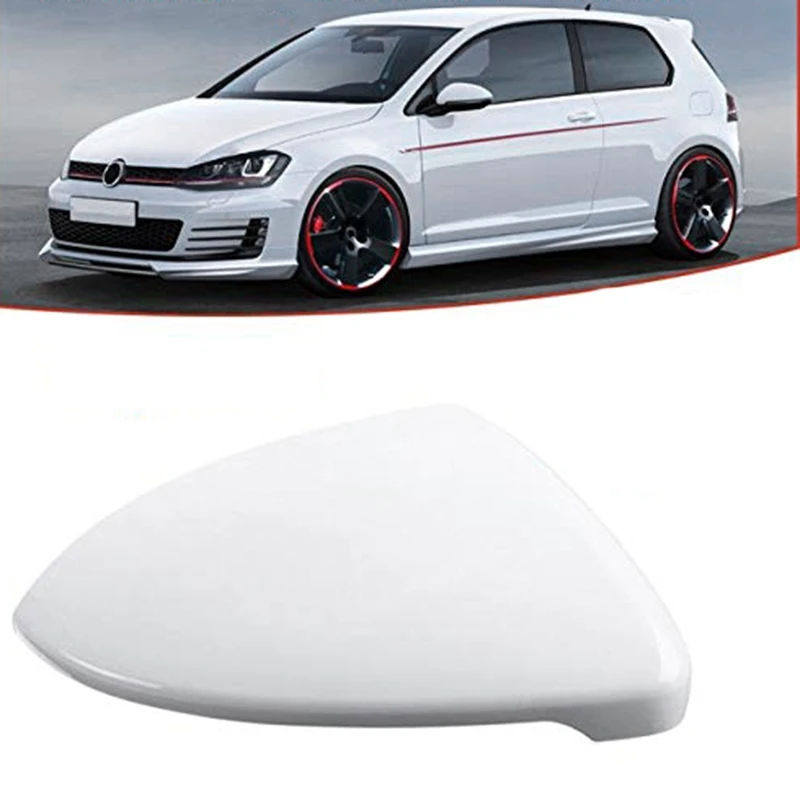 For Golf MK7 Golf 7 GTI TSI 2014 2015 2016 17 2018 Front Right White Rearview Side Wing Mirror Cap Cover 5G0857538E