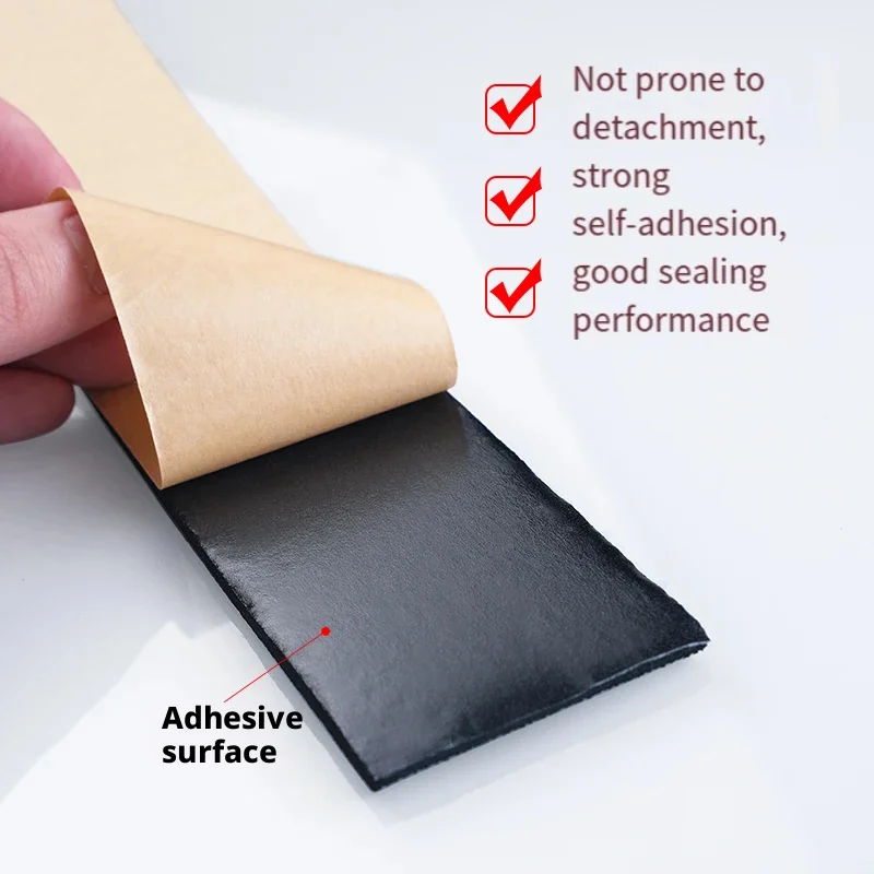 10M Self-Adhesive Foam Strip Sound Insulation Rubber Sealing Anti-Collision Strong Backing Sponge Strip for Home Safety