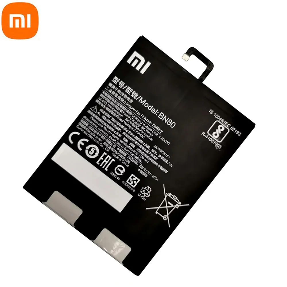 Original Xiao Mi Tablet Replacement Battery BN80 For Xiaomi Pad 4 Plus Tablet 4 Plus High Capacity 8620mAh Batteries +Tools Kits