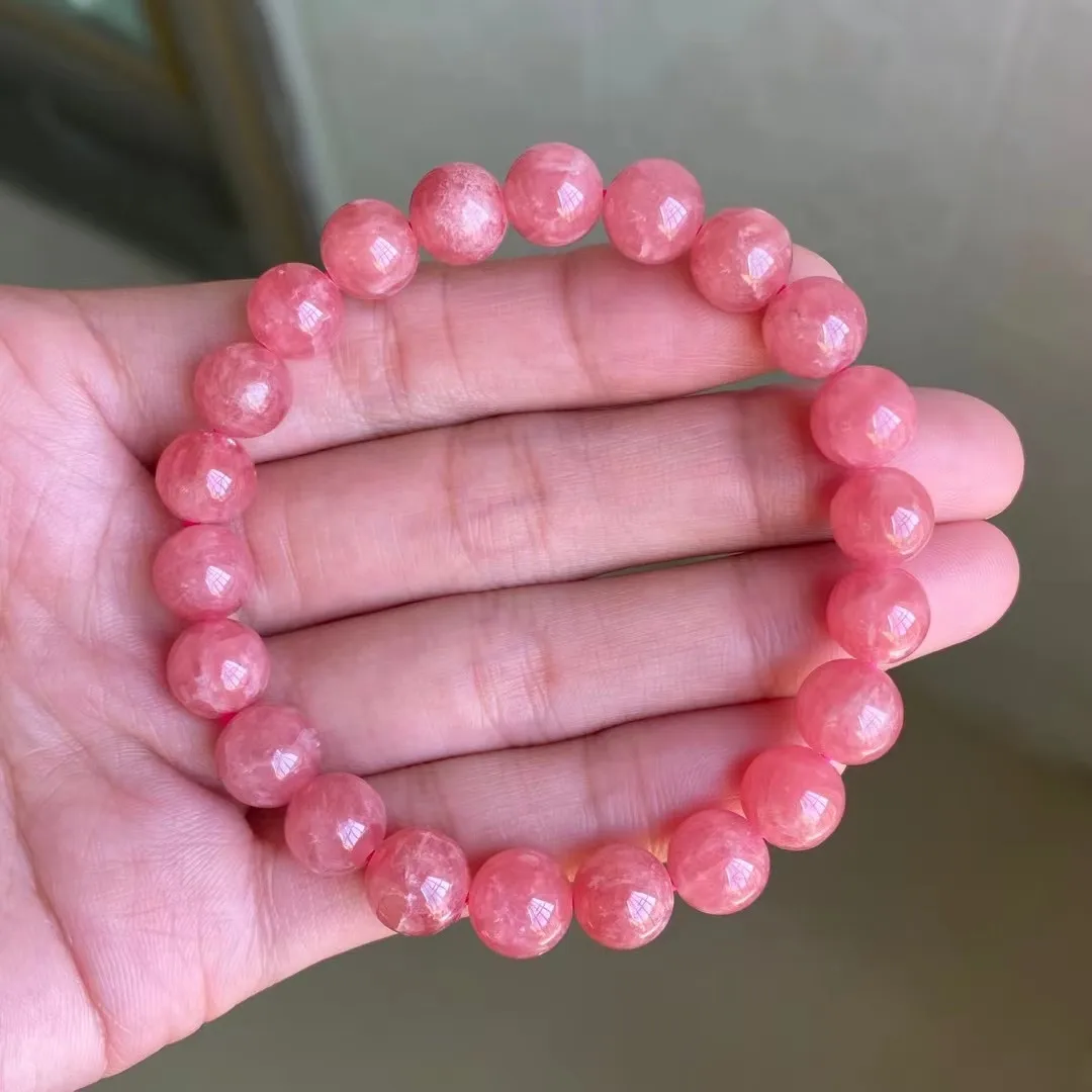 

8mm Natural Red Rhodochrosite Bracelet Jewelry For Women Men Healing Beauty Gift Stone Rare Crystal Beads Strands AAAAA