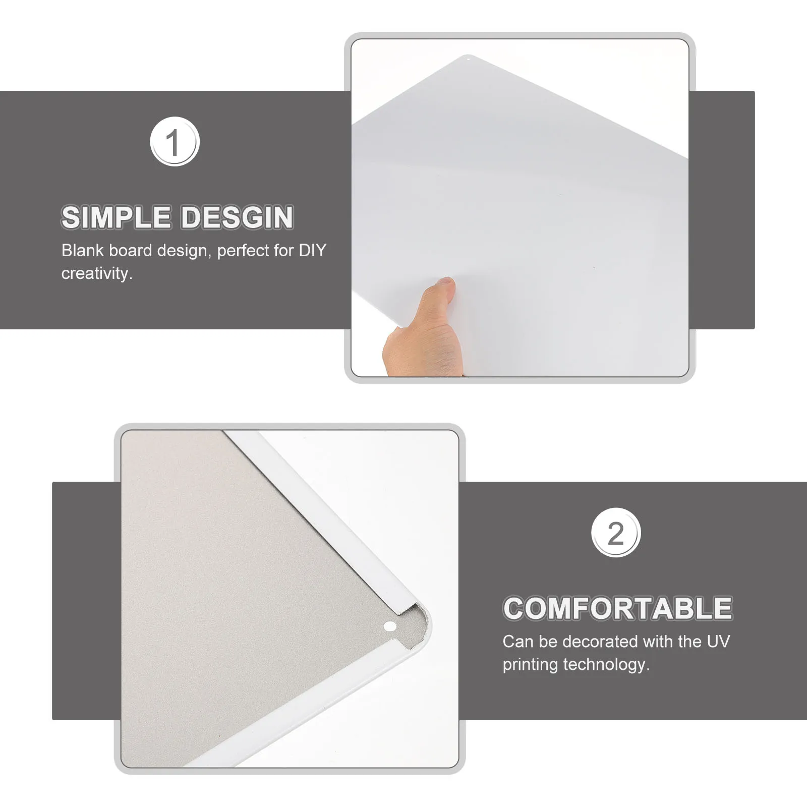 

Aluminum Plate Metal Blank Sign For Diy Crafting Decorative Metal Panel Sturdy Blank Board Uv Printing Base