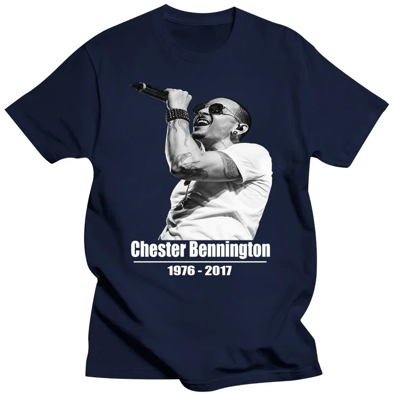 100%Cotton T-shirt men\'s short sleeved  Chester Bennington Tribute Custom Men Shirt Size T-shirt Summer Style Men T Shirt