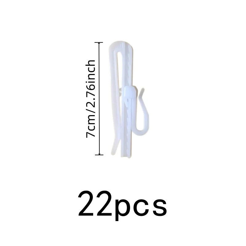 22 pcs 7cm Raise Lower Curtain Clips, Easy Install Simple Setup, suitable for Blinds Installation, Strong Load Support