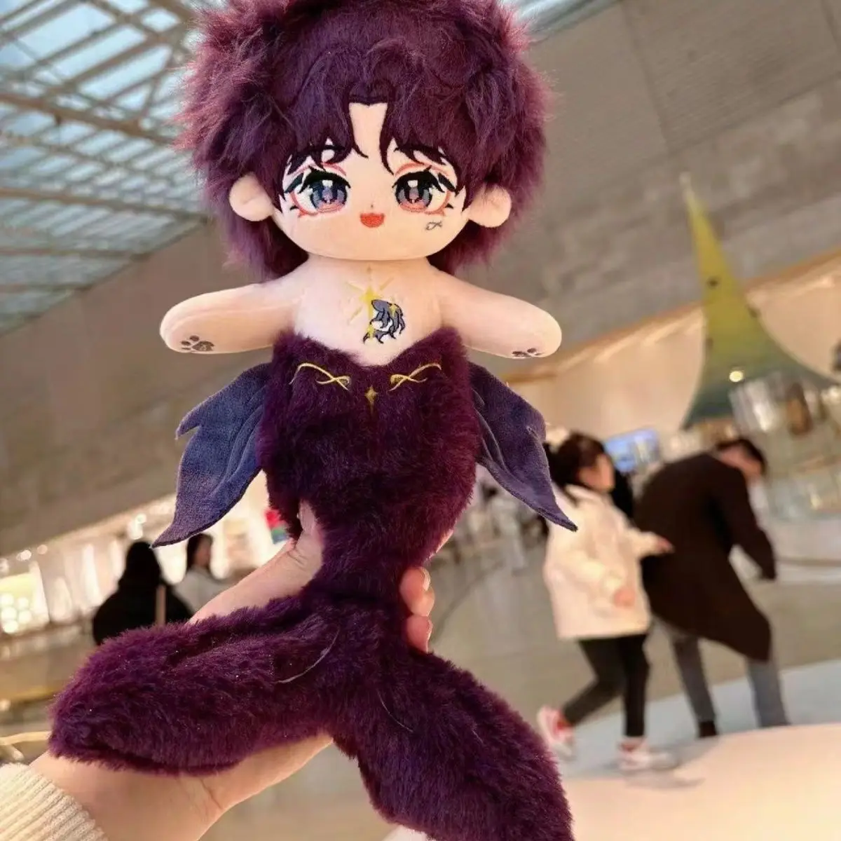 

35CM Love And Deepspace Rafayel Anime Mermaid body Plush Doll Lemurian Sea God Cosplay Dress-up Pillow Stuffed Toy Xmas Gifts