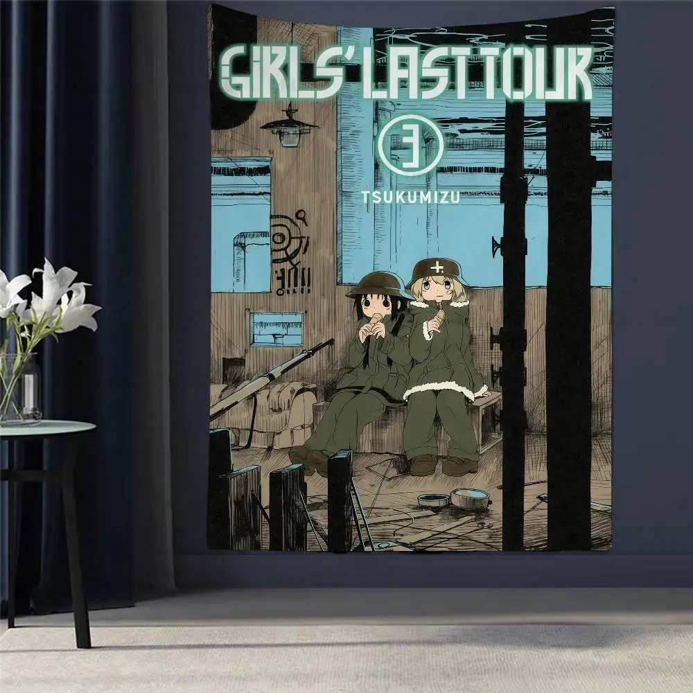 

Girls Last Tour Anime Hanging Bohemian Tapestry Home Decoration Hippie Bohemian Decoration Divination Wall Hanging Home Decor